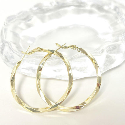 European American Fashion Statement Large Hoop Earrings Classic Retro Jewelry