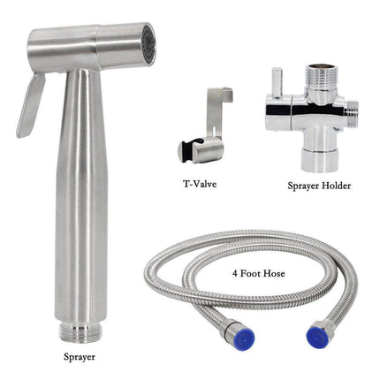 Stainless Steel Handheld Bidet Toilet Spray Shower Shattaf Diverter Kit