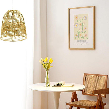 Chinese Style Imitation Rattan Lampshade DIY Weaving Lamp for Home Decor