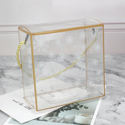20PCS PET Handheld Snowflake Crisp Nougat Toffee Cookie Gift Packaging Box