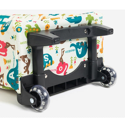 Lightweight Folding Shopping Cart Trolley with Wheels Retractable Tote Bag