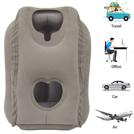 Inflatable Air Cushion Travel Pillow for Airplane Office Nap Rest Neck Head Chin