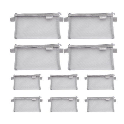 10PCS Clear Mesh Pencil Case Pen Cosmetic Makeup Storage Bag Organizer Pouch - Aimall