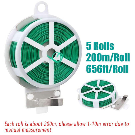 5Rolls Plant Tying Strap Garden Plastic Rope for Climbing Plant Support Fixed