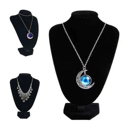 Black Necklace Display Stand Jewelry Storage Organizer for Necklaces and Chain