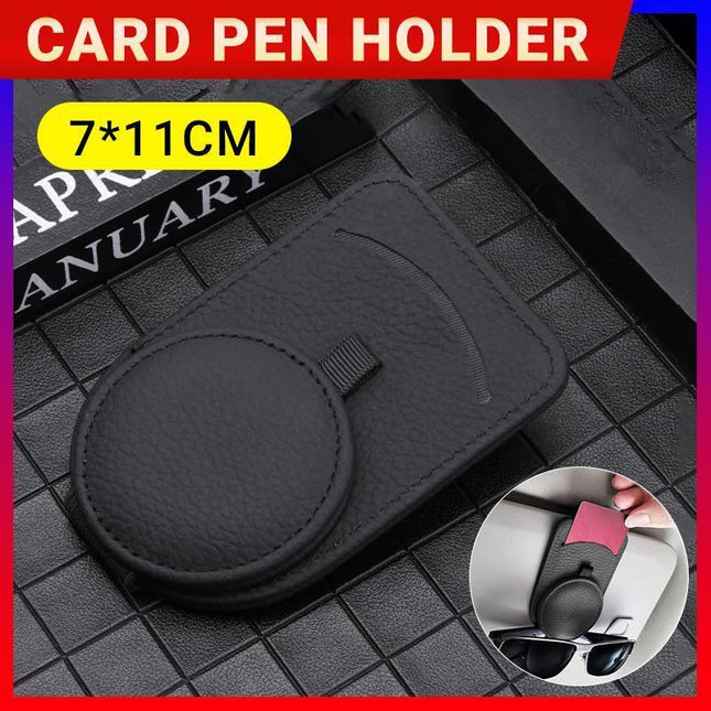 Car Vehicle Accessory Sun Visor Sunglasses Eye Glasses Card Pen Holder Clip - Aimall