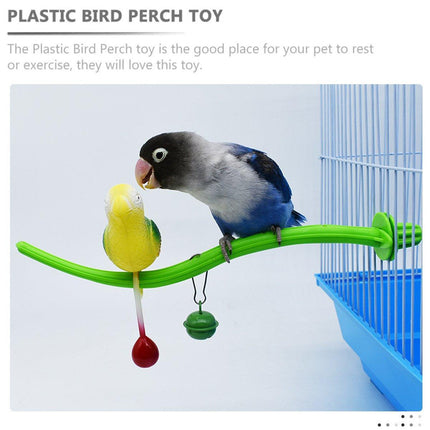 Parrot Relieve Boredom Stand Pole Rack Chew Play Simulation Fake Bird Cage Toys