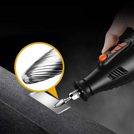 10PCS 6MM Head Tungsten Steel Carbide Rotary Burr Bur Die Grinder Bit + Case Set - Aimall