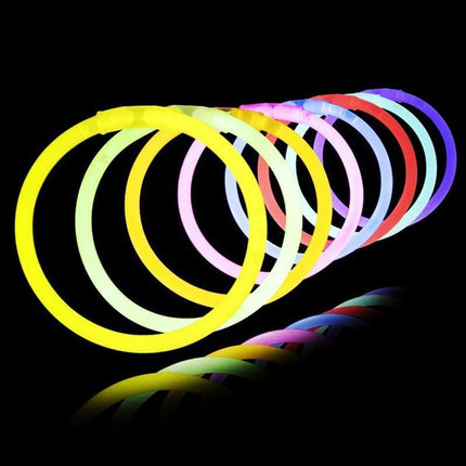10X Colour Mixed Flashing Glow Stick Party Glowsticks Bracelets Light No Flame - Aimall
