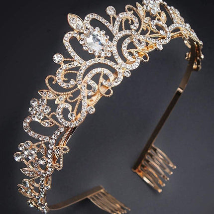 Crown Tiara Headband for Princess Wedding Party Bridal Costume Accessories