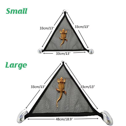 2x Reptile Hammock for Small Large Bearded Dragon Lizard Reptile Snakes Black