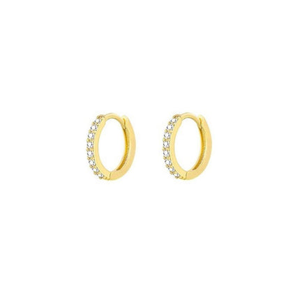 7sizes Hoop Earring Silver Zirconia Ear Huggie Hoop Cartilage Piercing Jewellery - Aimall