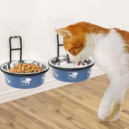 Stainless Steel Pet Bowl Hanging Cat Food Water Bowl Durable for Dogs and Cats