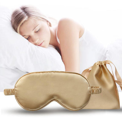 Pure Soft Silk EyeShade Blindfold Sleep Eye Mask Cover Light Shade Travel Relax - Aimall
