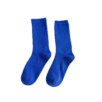 New Olid Pure Colour Formal Socks Cotton Fashion Casual Breathable Crew Socks - Aimall
