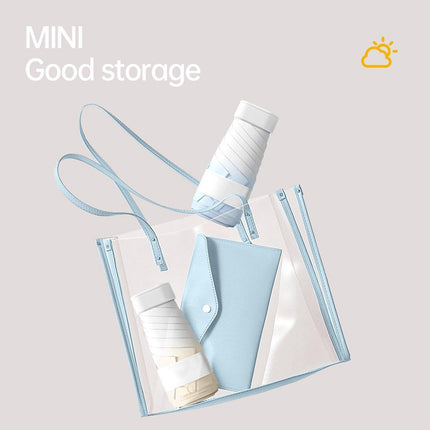 Mini Pocket Umbrella Anti-UV Sun/Rain Windproof 6 Folding Ultra Light Umbrella
