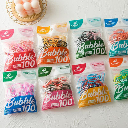 100PCS Elastic Rubber Hair Ties Hair Bands for Women and Girls