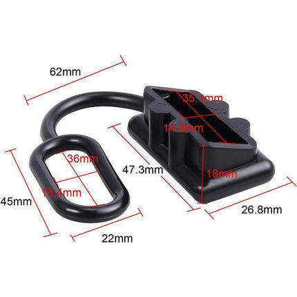 4 x Dust Cap Black Anderson Plug Cover Style Connectors 50AMP Battery Caravan - Aimall
