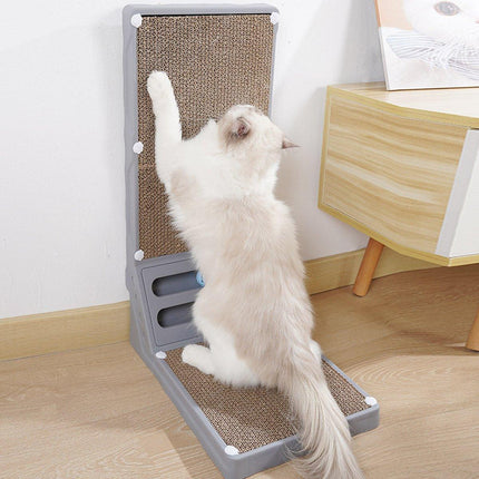 L-shaped Cat Scratching Board Vertical Claw Toy Cat Scratcher for Pet Playtime