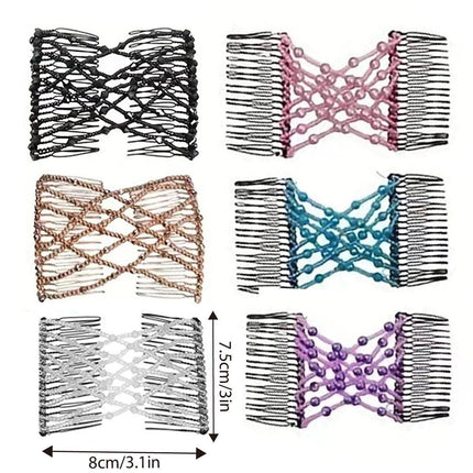 6PCS Creative Magic Hair Comb Bun Maker Styling Tool for Easy Hairdo and Updos