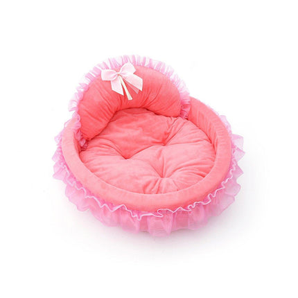 Princess Pet Kennel Soft Comfortable Cat and Dog Bed House for Small Pets