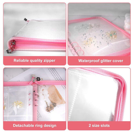 Jewelry Storage Booklet Organizer Ziplock Pouch Flipchart Zipper Display Bag