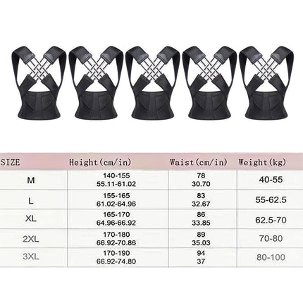 Adjustable Back Posture Corrector Support Belt for Unisex Hunchback Correction