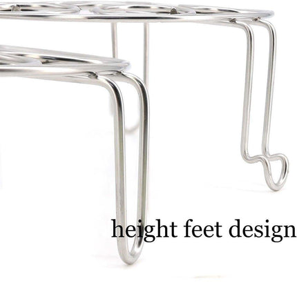 Double Layer 304 Stainless Steel Steaming Rack Tripod Egg Rack Kitchen Cooking