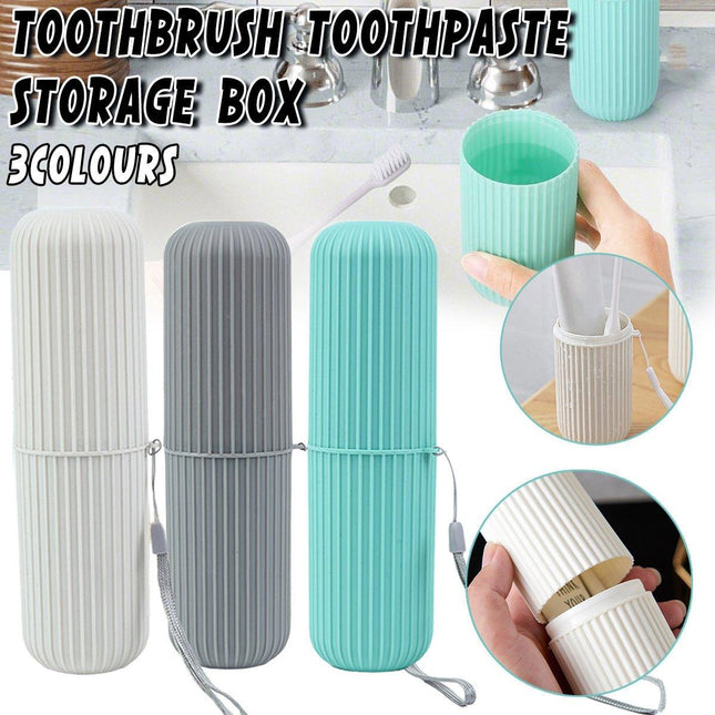 Travel Toothbrush and Toothpaste Holder Portable Bathroom Storage Box Case Cover