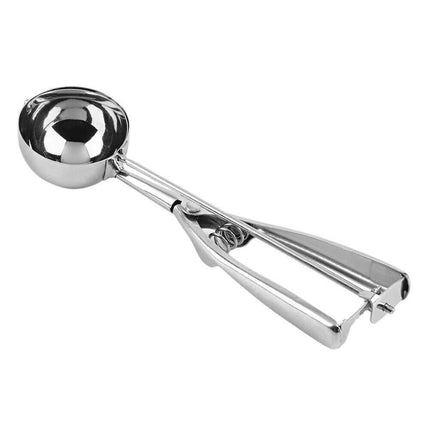Stainless Steel Icecream Ice Cream Scoop Cookie Dough Mash Spoon Trigger 6Cm Dia - Aimall