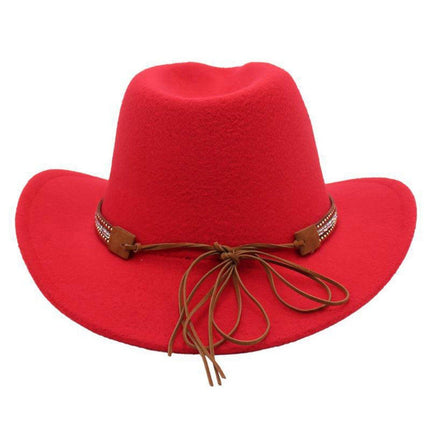 Western Cowboy Hat American  Jazz Hat for Men Women Upside Down Top Hat