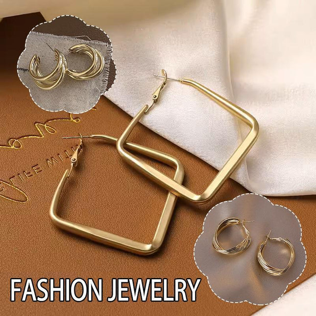 Chic 925 Sterling Silver Large Hoop Earrings for Women