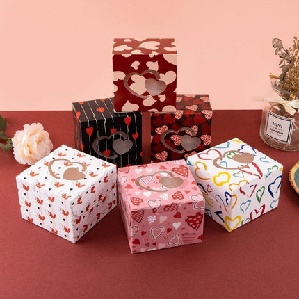 25PCS Large Square Colour Gift Boxes for Valentines Day Surprise and Lucky Gift