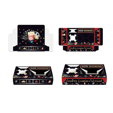 24 PCS Movie Night Snack Trays Popcorn Food Drink Holder Cinema Party Supplies