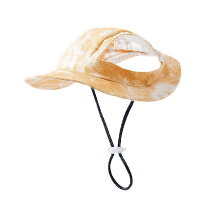 Adjustable Pet Hat with Cute Leaky Ears Sunscreen Fisherman Hat Four Seasons Use