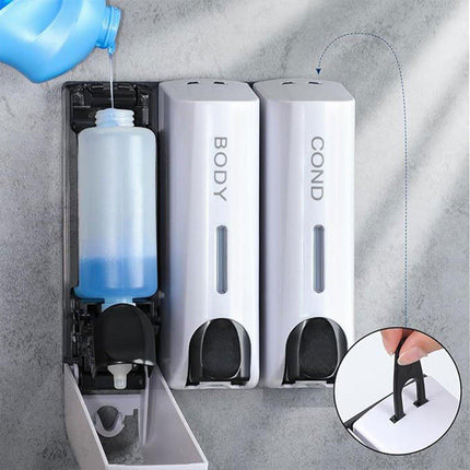 Hotel Wall Mounted Soap Dispenser Bathroom Shampoo Shower Gel Hand Soap Box