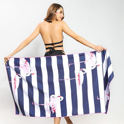 Sand Free XL Beach Towel + Bag Quick Dry Microfibre Compact Light Swimming - Aimall