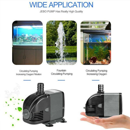 Adjustable Flow Aquarium Pump Water Submersible Fish Tank Fountain Pond Marine - Aimall