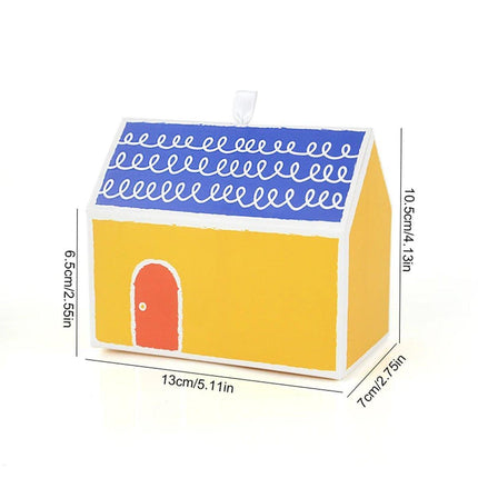 40PCS Colorful Small House Gift Boxes Candy Packing Party Favors Treat Box