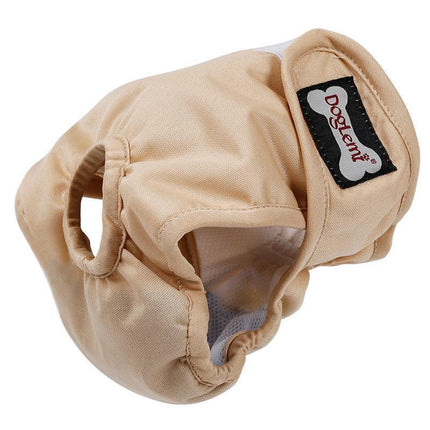 Female Dog Puppy Nappy Diapers Wrap Band Sanitary Pants Underpants XS-XL OZ Beige - Aimall