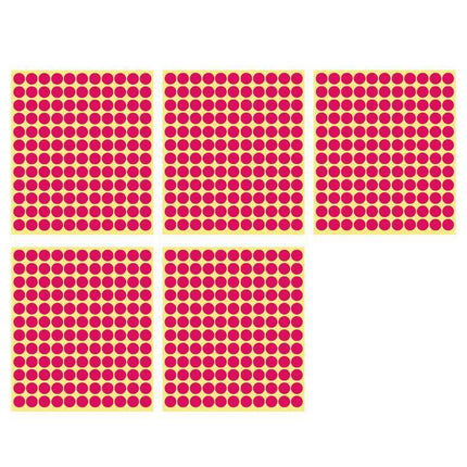 8/13/25/50mm Sticker Dots Adhesive Round Labels Circular Scrapbooking Rose Red - Aimall