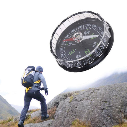 1 x Mini Pocket Compass Outdoor Sports Camping Hiking Navigation Black (L073-09) Aimall