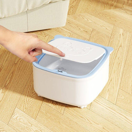 Large Cat Litter Box with Flip Lid Covered Cat Litter Bin for Easy Cleaning
