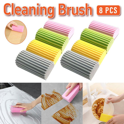 8pcs Dishwashing Sponge Kitchen Cleaning Brush Scrub Sponge Scouring Pad Set