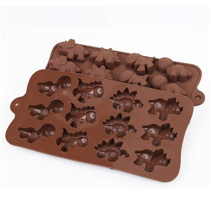 4pcs Dinosaur Ice Cube Mould Silicone Jelly Chocolate Mould for Kids and Parties