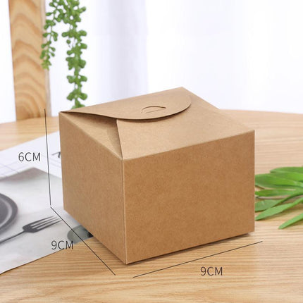 100x Kraft Paper  Party Wedding Favour  Bomboniere Candy Boxes 9*9 12*12cm Aimall