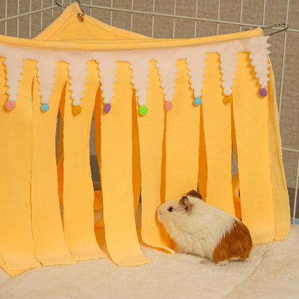 Hammock Hideout House for Hamsters Guinea Pigs Rabbits with Tassel Shelter