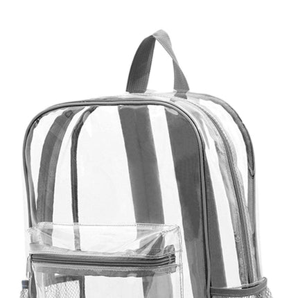 Waterproof Transparent Backpack Double Shoulder Large Capacity School Travel Bag