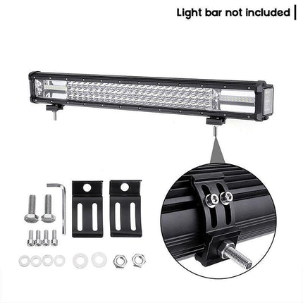 2X Mounting Brackets Rotating Slide Base Mounts AL Alloy For LED Work Light Bar - Aimall