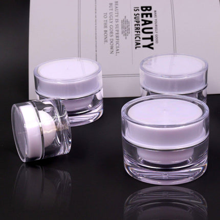 10pcs Clear Acrylic Round Cream Bottle Cosmetic Dispenser Refillable Containers
